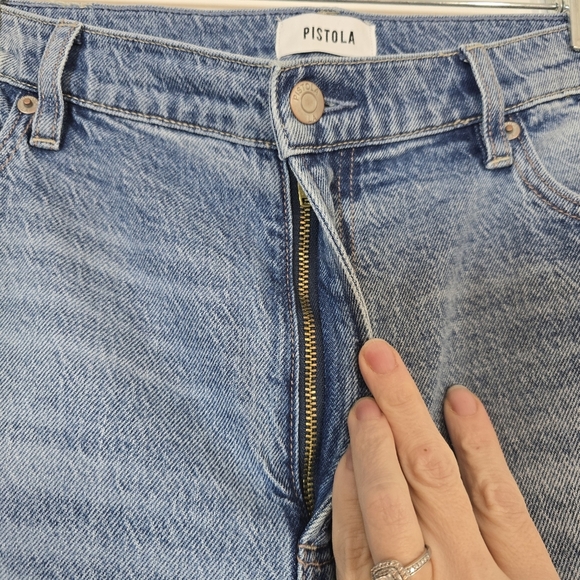 Pistola Ally Raw Hem High Waist Crop Bootcut Jeans 32 Wayfarer Vintage - Picture 6 of 10